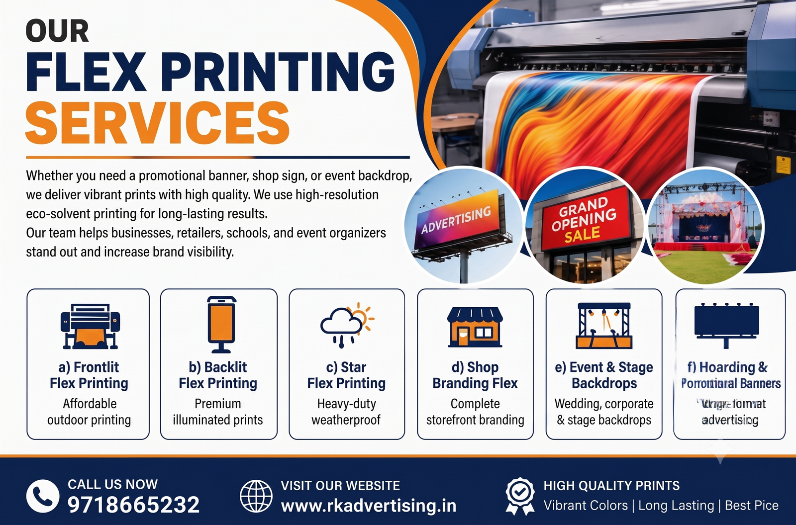 flex printing in noida - high quality banner & hoarding printing by rk advertising