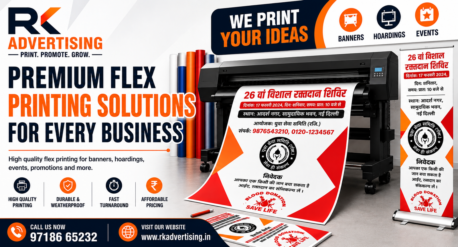 Premium Flex Printing in Noida – Flex Banner Printing by RK Advertising